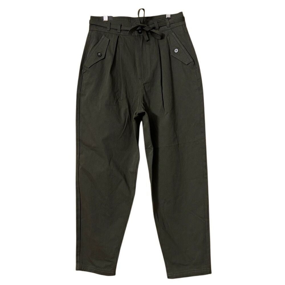 Blank NYC hakuna matata high waisted pleated pant olive green size 28 NEW
